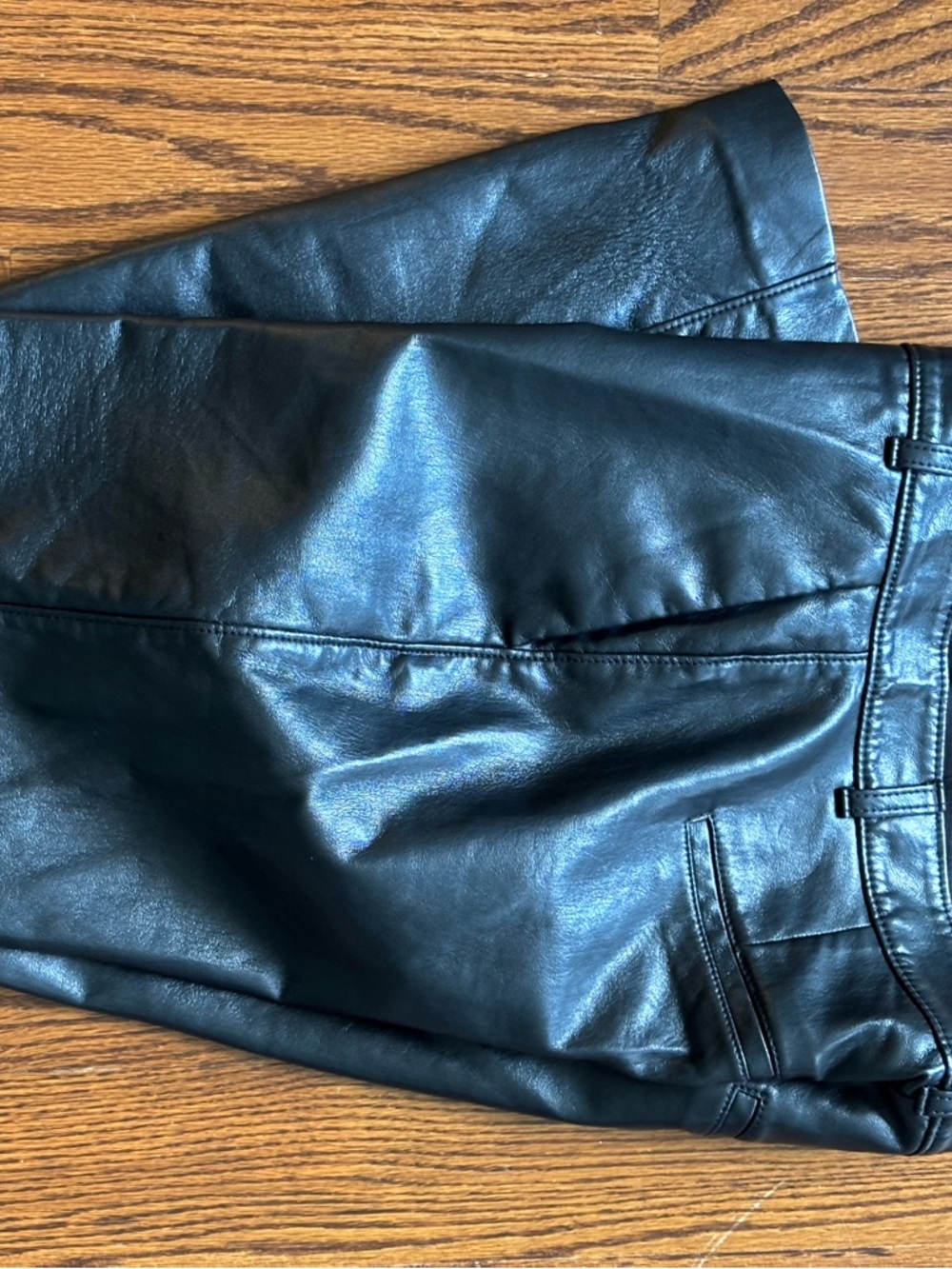 Babaton Black Faux Leather Trousers
